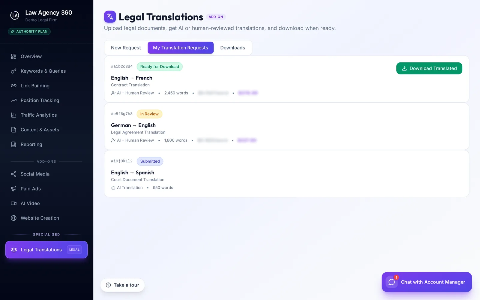 Legal Translations